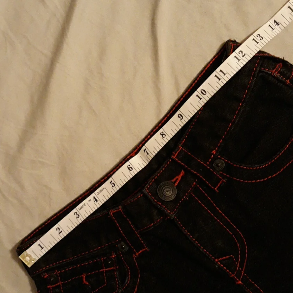 Straight jeans w/red stitching - Picture 7 of 13